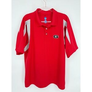 Georgia‎ Bulldogs NCAA Red Short Sleeve Polo Shirt Men's Sz XL